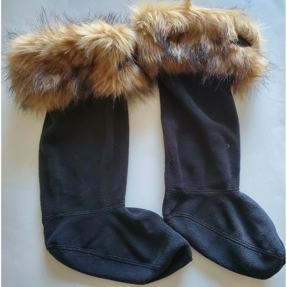 Hunter Accessories - SOLD Hunter Boot Sock Tall Faux Fur Cuff Tawny